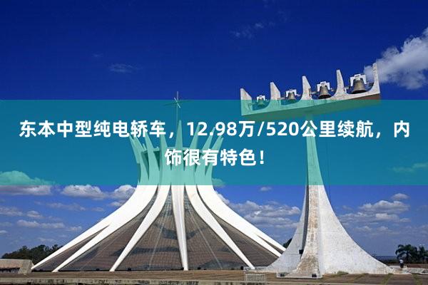 东本中型纯电轿车，12.98万/520公里续航，内饰很有特色！