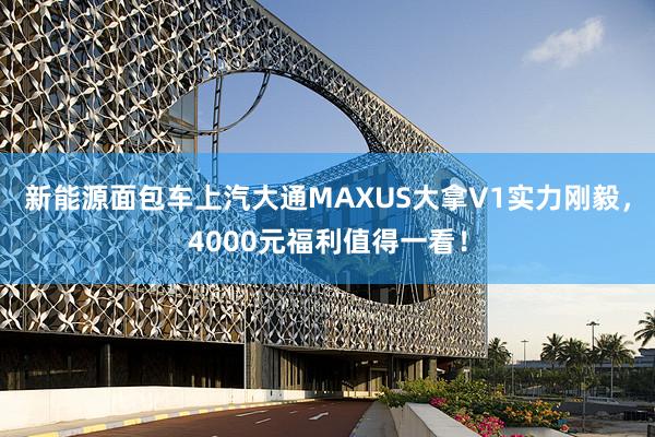 新能源面包车上汽大通MAXUS大拿V1实力刚毅，4000元福利值得一看！