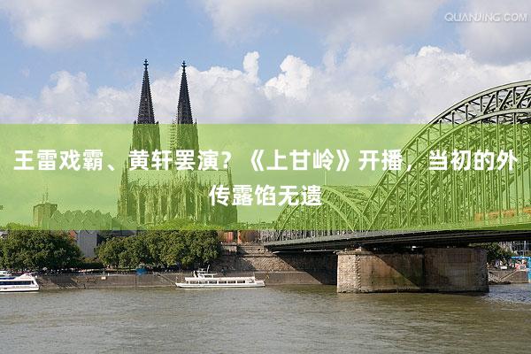 王雷戏霸、黄轩罢演？《上甘岭》开播，当初的外传露馅无遗