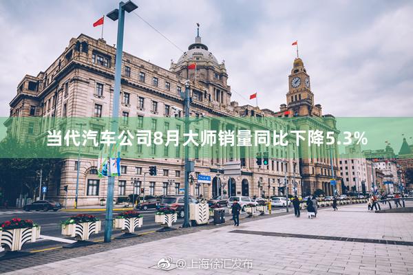 当代汽车公司8月大师销量同比下降5.3%